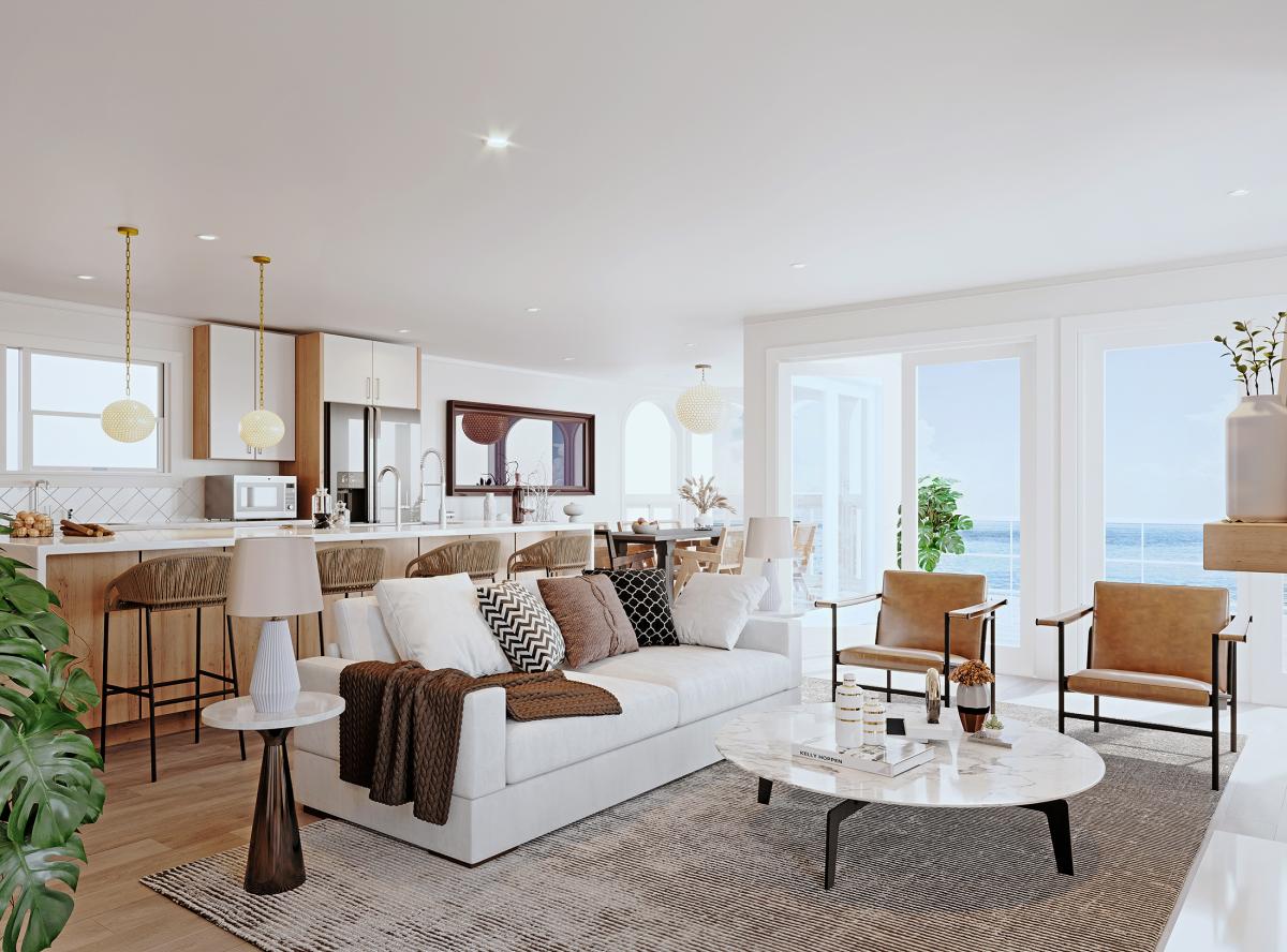 modern living room ideas 3d render