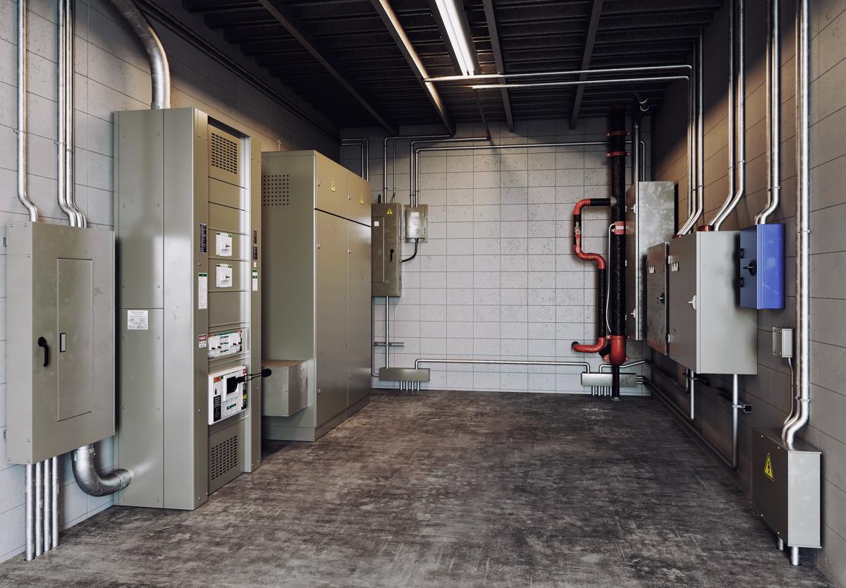 power room 3d render 