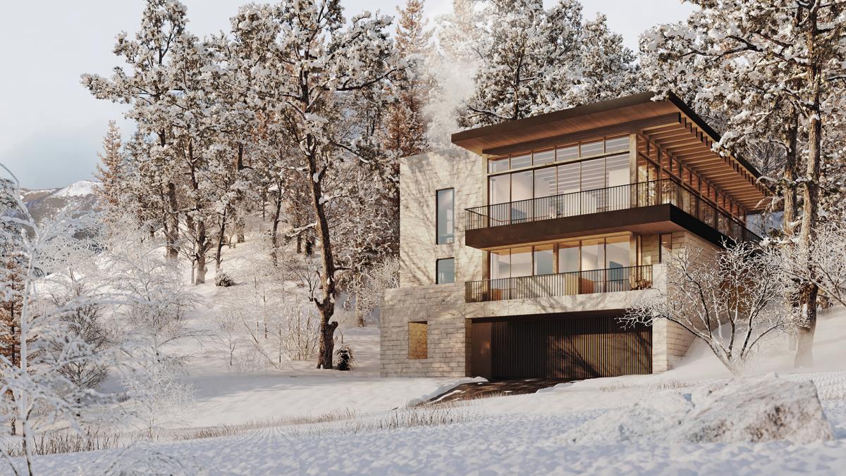 exterior house 3d rendering