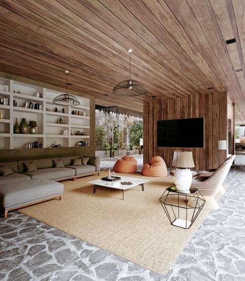 Los angeles villa 3d rendering