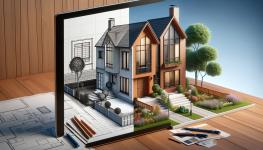 progression from a basic SketchUp model to a highly realistic 3D rendering
